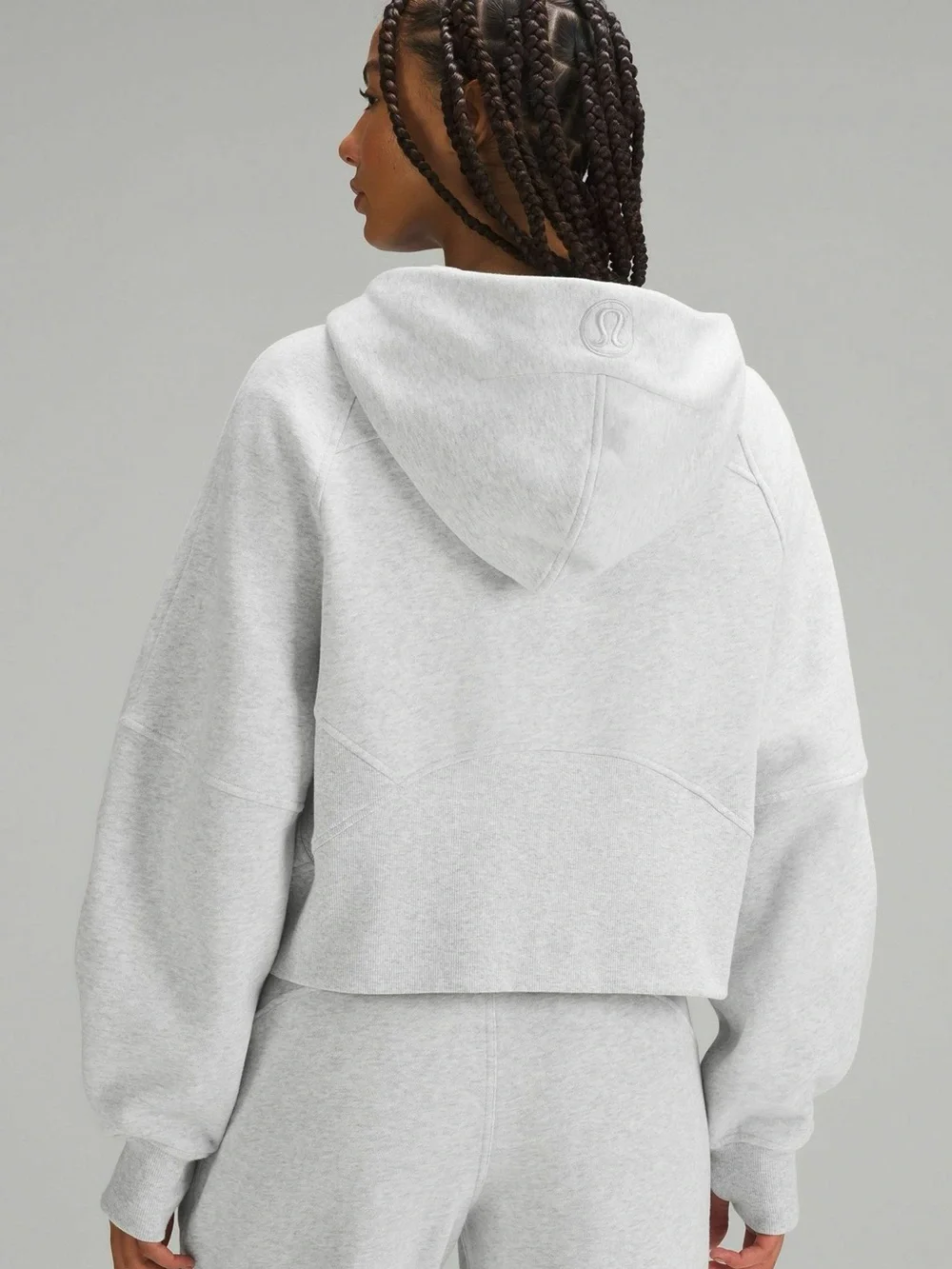 Lululemon Scuba Oversized Hoodie Heather Gray Half Zip Fleece Pullover XS/S
